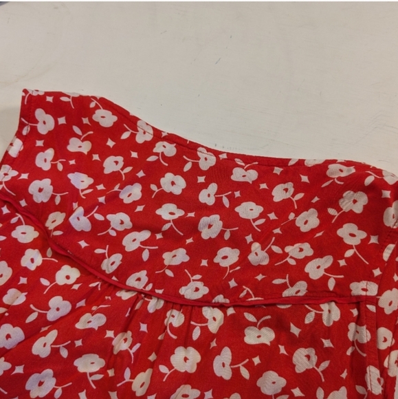 ❤️🤍 Anthropologie Maeve Sleeveless Rayon Button Front Floral Blouse, 8 - Picture 6 of 9